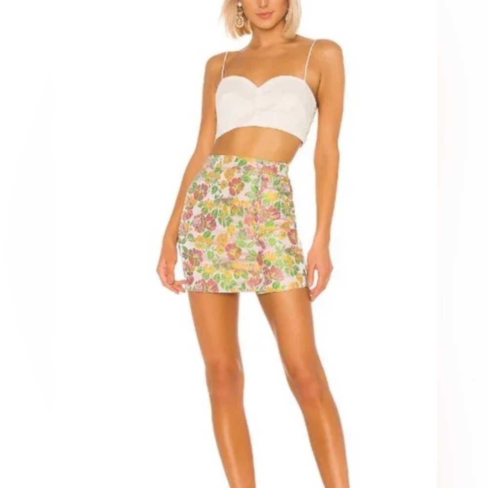 MAJORELLE Jade mini skirt in flamingo pink size medium